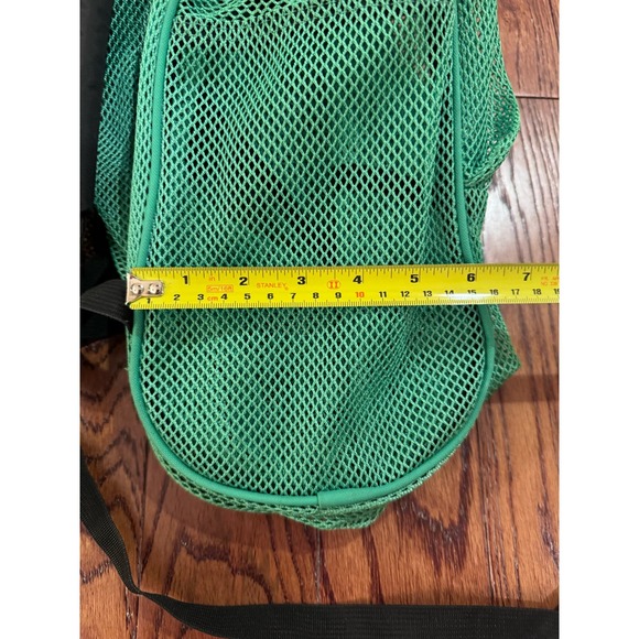 Jansport Green Mesh Backpack w/ Black Straps See Through Bookbag Beachbag - Picture 4 of 9